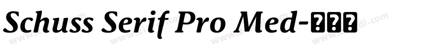 Schuss Serif Pro Med字体转换
